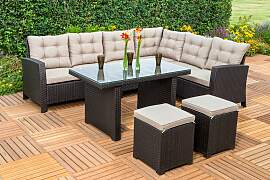 Gartenlounge-Set MERXX "Salerno", braun, 