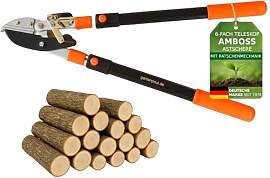 GARTENPAUL Teleskop Amboss Baumschere Astschere