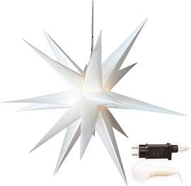 Gartenpirat 3D Leuchtender Weihnachtsstern weiß