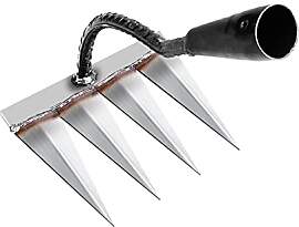 Gartenrechen aus Karbonstahl, Laubbesen für den