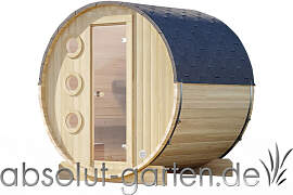 Gartensauna Selma Holzsauna Saunafass Massivholz