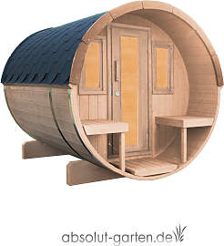 Gartensauna Sila Holzsauna Saunafass Massivholz