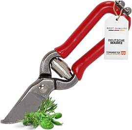Gartenschere rot 14 cm, kleine Handgartenschere,