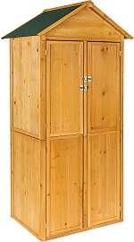 Gartenschrank Kadi mit Spitzdach - braun