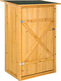 Gartenschrank Taman mit Flachdach - braun