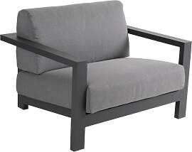 Gartensessel Amesdale mit Kissen aus Aluminium und 