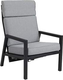 Gartensessel Belfort aus Aluminium und Stoff,