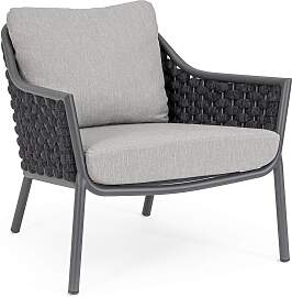 Gartensessel Everly aus Aluminium, modern,