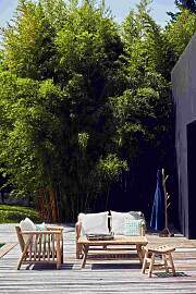 Gartensessel Fred aus Teakholz, Boho Stil, natur