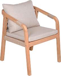 Gartensessel Holz Bogota ca. 59x75x64 cm Beige