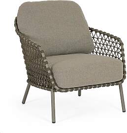 Gartensessel Ivissa aus Metall, modernes Design,