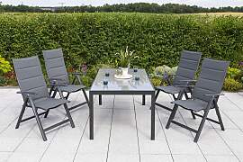 Gartensessel klappbar Taviano Metall/Textil