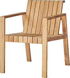 Gartensessel Manti aus Teakholz, modern massiv,