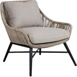 Gartensessel Pembroke mit Kissen aus Rattan und