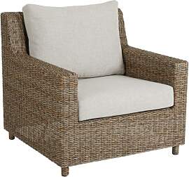 Gartensessel Sandkorn mit Kissen, aus Kunst-Rattan 
