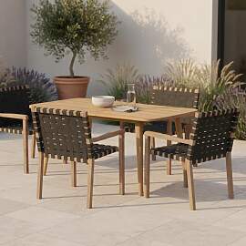 Gartensessel-Set 2-er Set Lauria Schwarz