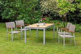 Gartensessel stapelbar 2er-Set Silano
