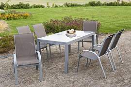 Gartensessel stapelbar Amalfi Aluminium / Polyester