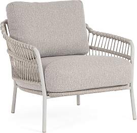 Gartensessel Talaia aus Metall, modern gepolstert, 