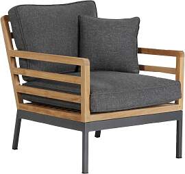 Gartensessel Zalongo mit Kissen aus Teak und