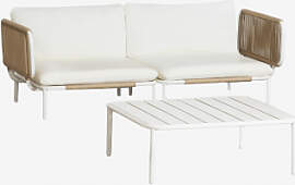 Gartenset Mit 2-teiligem Modulsofa Mit 2