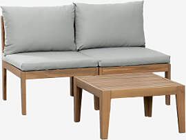 Gartenset Mit 2-teiligem Modulsofa Und Couchtisch