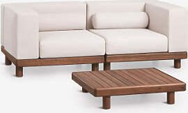 Gartenset Mit 2-teiliger Modularer Sofaeinheit,