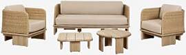 Gartenset Mit 3-sitzer-sofa, 2 Sesseln Und 2