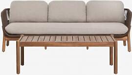 Gartenset Mit 3-sitzer-sofa Und Rechteckigem