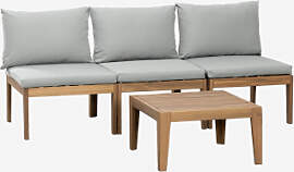 Gartenset Mit Dreiteiligem Modulsofa Und