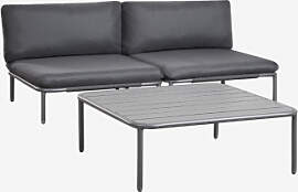 Gartenset Mit Zweiteiligem Modulsofa Und