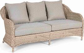 Gartensofa Aditya New mit Kissen, Geflecht und