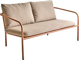 Gartensofa Bendt mit Kissen aus Teddy-Olefin Stoff 