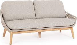 Gartensofa Tamires aus Teakholz, skandinavischer
