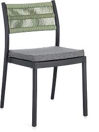 Gartenstuhl Alvin aus Metall, modern stapelbar,
