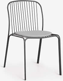 Gartenstuhl Aus Stahl Anerina Grau Graphit &