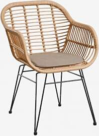Gartenstuhl Aus Synthetischem Rattan Zole Schwarz