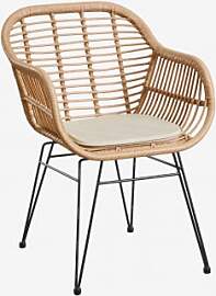 Gartenstuhl Aus Synthetischem Rattan Zole Schwarz