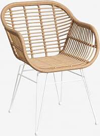 Gartenstuhl Aus Synthetischem Rattan Zole Weiss
