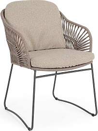 Gartenstuhl Carles Stoff und Metall, modern