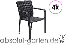 Gartenstuhl Carlos Stapelsessel 4er Set