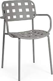 Gartenstuhl Clover 4er-Set mit Armlehne, Metall