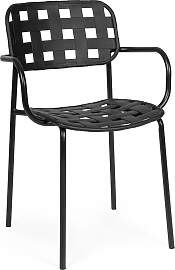 Gartenstuhl Clover 4er-Set mit Armlehne, Metall