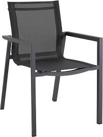 Gartenstuhl Delia aus Aluminium und Textilene,