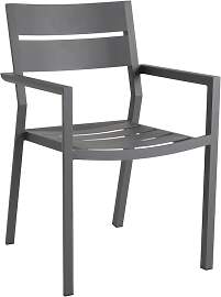 Gartenstuhl Delia mit Armlehne aus Aluminium,