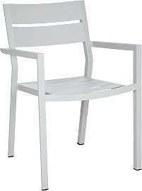 Gartenstuhl Delia mit Armlehne aus Aluminium,