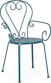 Gartenstuhl Etienne 4er-Set aus Metall, Ocean