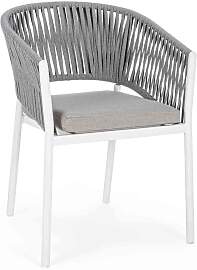 Gartenstuhl Florencia mit Armlehnen, Aluminium