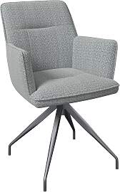 Gartenstuhl Glamour Anthrazit/Beige Metall/Textil