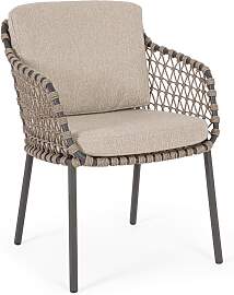 Gartenstuhl Ivissa aus Metall, modernes Design,